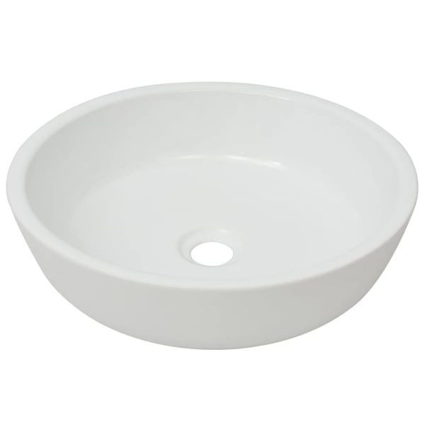 Basin Round Ceramic White 42×12 cm