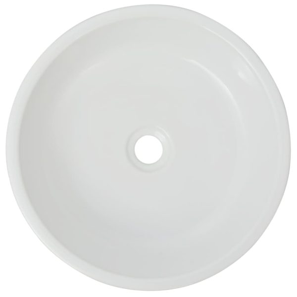 Basin Round Ceramic White 42×12 cm