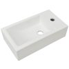 Basin with Faucet Hole Rectangular Ceramic White 46×25.5×12 cm