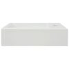 Basin with Faucet Hole Rectangular Ceramic White 46×25.5×12 cm