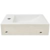 Basin with Faucet Hole Rectangular Ceramic White 46×25.5×12 cm