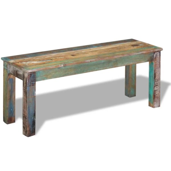 Bench Solid Reclaimed Wood – 110x35x45 cm