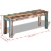 Bench Solid Reclaimed Wood – 110x35x45 cm