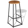 Bar Stools 2 pcs Solid Teak Wood