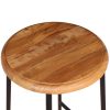 Bar Stools 2 pcs Solid Teak Wood