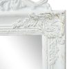 Free-Standing Mirror Baroque Style 160×40 cm – White