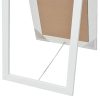 Free-Standing Mirror Baroque Style 160×40 cm – White