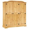 Wardrobe Mexican Pine Corona Range 3 Doors – Brown