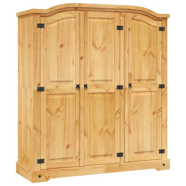 Wardrobe Mexican Pine Corona Range 3 Doors – Brown