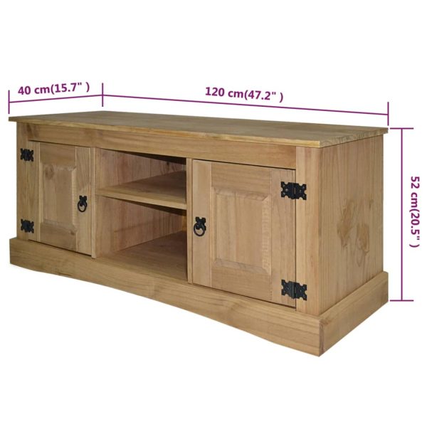 Bradley TV Cabinet Mexican Pine Corona Range 120x40x52 cm