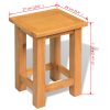 End Table 27x24x37 cm Solid Oak Wood