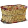 Coffee Table Bamboo with Chindi Details Multicolour