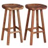 Bar Stools 2 pcs Solid Acacia Wood