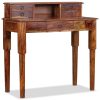 Writing Desk with 5 Drawers Solid Sheesham Wood 90x40x90 cm