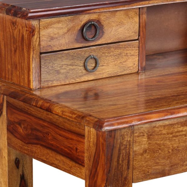 Writing Desk with 5 Drawers Solid Sheesham Wood 90x40x90 cm