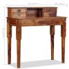 Writing Desk with 5 Drawers Solid Sheesham Wood 90x40x90 cm