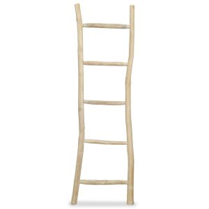 Towel Ladder with 5 Rungs Teak 45x150 cm Natural