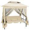 Gazebo Convertible Swing Bench – Cream White