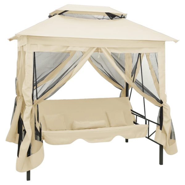 Gazebo Convertible Swing Bench – Cream White