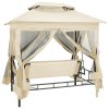 Gazebo Convertible Swing Bench – Cream White