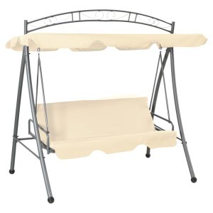 Outdoor Convertible Swing Bench with Canopy