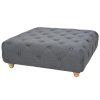 Pouffe Fabric 80x80x30 cm Dark Grey