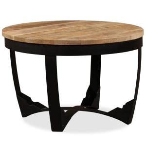 Burlington Side Table 60×40 cm – Solid Rough Mango Wood