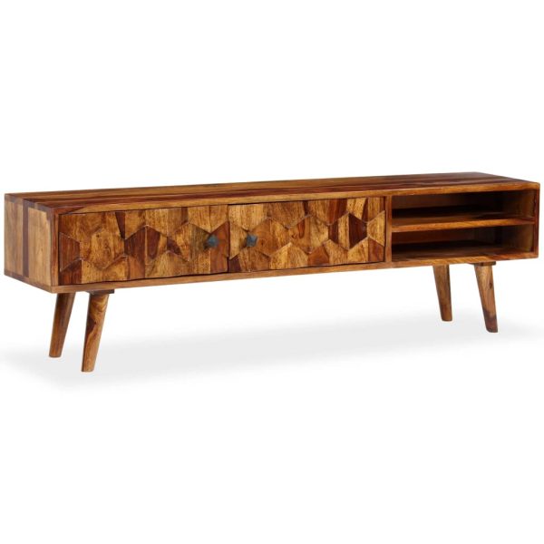 Penkridge TV Cabinet Solid Sheesham Wood 140x30x40 cm