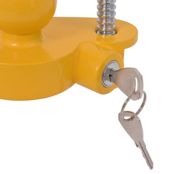 Trailer Lock with 2 Keys Steel and Aluminium Alloy Yellow