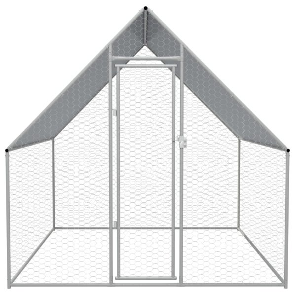 Outdoor Chicken Cage Galvanised Steel 2x2x1.92 m