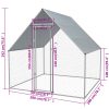 Outdoor Chicken Cage Galvanised Steel 2x2x1.92 m