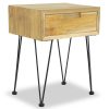 Peebles Bedside Cabinet 40x30x50 cm Solid Teak