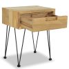 Peebles Bedside Cabinet 40x30x50 cm Solid Teak