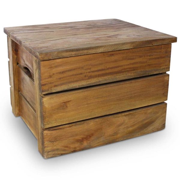 Storage Crate Set 2 Pieces Solid Reclaimed Wood