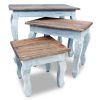 Nesting Table Set 3 Pieces Solid Reclaimed Wood