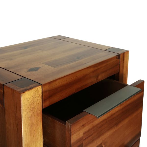 Chest of Drawers Solid Acacia Wood 45x32x115 cm