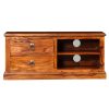 Castleford TV Cabinet Solid Sheesham Wood 90x30x40 cm