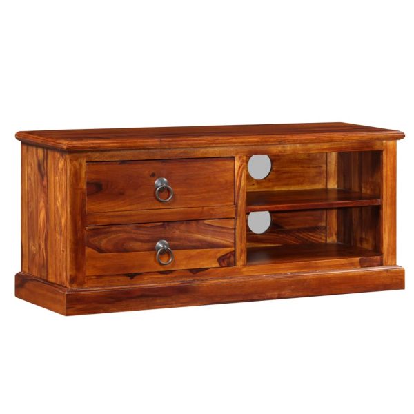 Castleford TV Cabinet Solid Sheesham Wood 90x30x40 cm