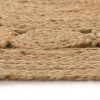 Area Rug Braided Design Jute Round – 90 cm