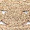 Area Rug Braided Design Jute Round – 90 cm