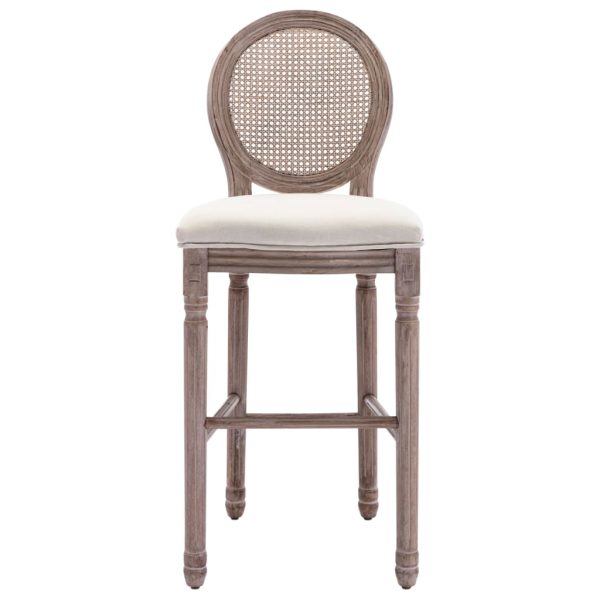 Bar Chairs 2 pcs White Linen