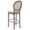 Bar Chairs 2 pcs White Linen