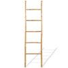 Towel Ladder with 5 Rungs Bamboo 150 cm