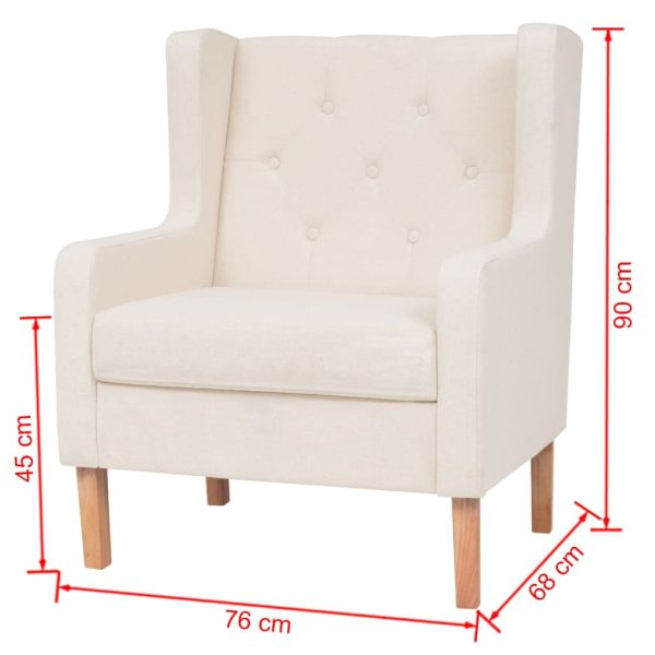 Armchair Fabric – Cream White