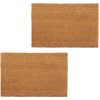 Doormats 2 pcs Coir 24 mm 40×60 cm Natural