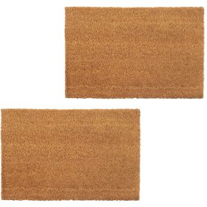 Doormats 2 pcs Coir 24 mm 40x60 cm Natural