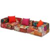 Blandford 3-Seater Modular Pouffe Fabric – Patchwork