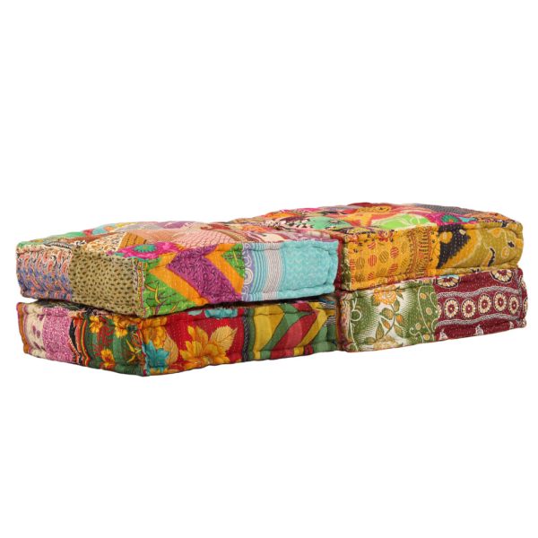 Chaddesden 2-Seater Modular Pouffe Patchwork Fabric