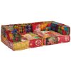 Ansonia 2-Seater Modular Pouffe Patchwork Fabric