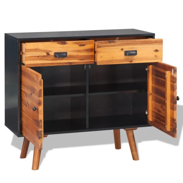 Sideboard Solid Acacia Wood 90×33.5×83 cm